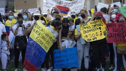 Concentración Madrid solidaridad pueblo colombiano